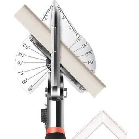 Tijeras de corte de ángulo ajustable para cubiertas de cables de PVC, molduras de zócalo, molduras de cuarto de círculo y bordes de azulejos.