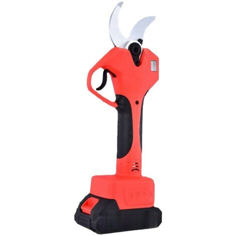 Tijeras de podar eléctricas de 21 V para árboles frutales, arbustos y jardín. Pantalla LCD, cuchillas reemplazables, varilla telescópica, diámetro de corte de 20 mm y 40 mm, batería recargable para hu