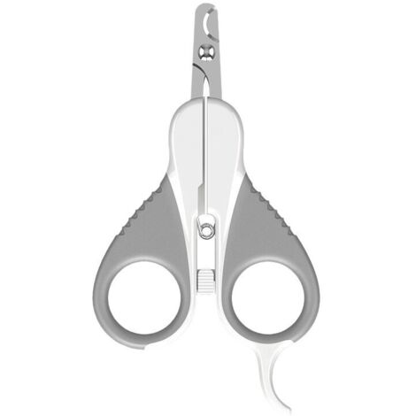 Tijeras de seguridad para mascotas (1 unidad) - Cortauñas portátil de acero inoxidable para perros y gatos - Herramienta práctica para el cuidado de las uñas