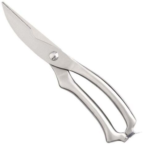 Tijeras para aves - Tijeras de cocina de acero inoxidable - Tijeras con mango antideslizante - Tijeras con cierre de seguridad - Tijeras para pollos - Tijeras para carne, pescado, mariscos