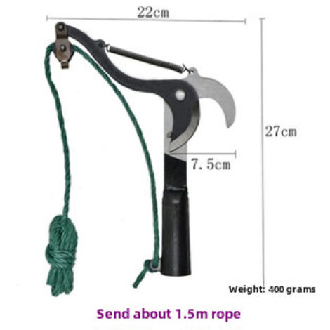 Tijeras podar largo alcance con cuchilla – recolector fruta, poda alta, juego económico jardinería