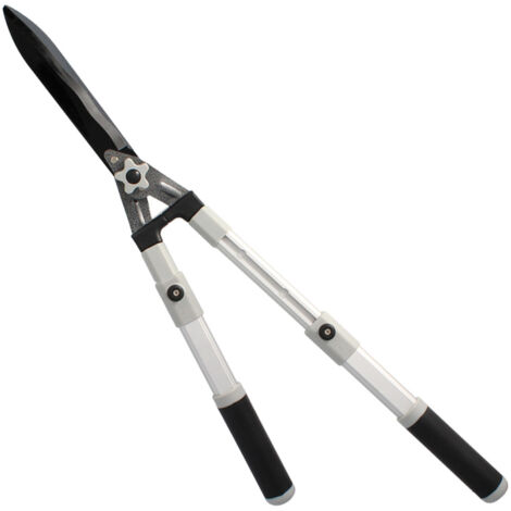 tijeras podar setos 2 manos aluminio telescopicas, hojas acero antiadherente, mango tpr, ajuste corte,