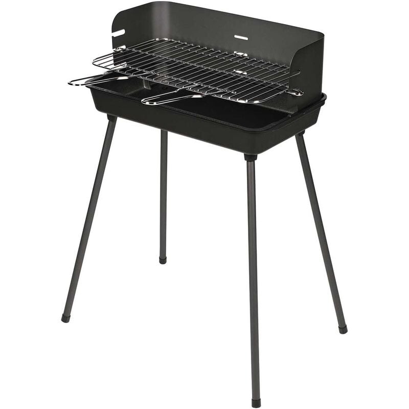 Somagic - Barbecue à charbon de bois pour 6/8 personnes Noir 62.5x41x80 cm - Noir