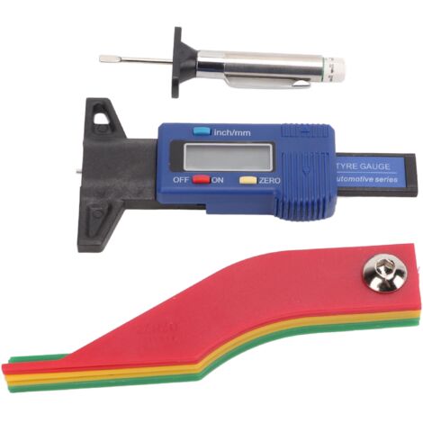 TIKATARER Outil de Mesure de la Plate-forme de Frein, Jauge de Profondeur de Bande de Roulement des Pneus ABS avec une Jauge de Profondeur de Pneu d'écran LCD pour le Camion de Voiture