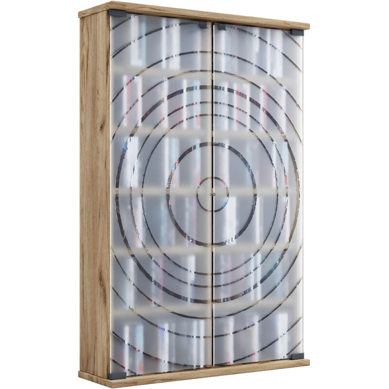 Ebuy24 - Holz Cd Dvd Stand Regal Glastür Tilano L