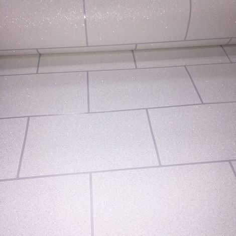 Tile Brick Wallpaper Kitchen Bathroom Textured Vinyl Glitter Shiny White Silver
