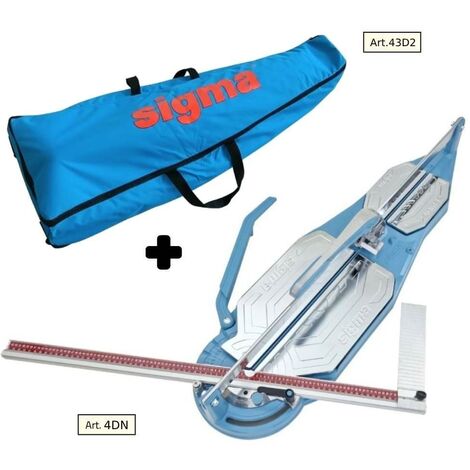 Tile cutter SIGMA 4dn cm 95  push engraving + canvas suitcase with wheels 43d2