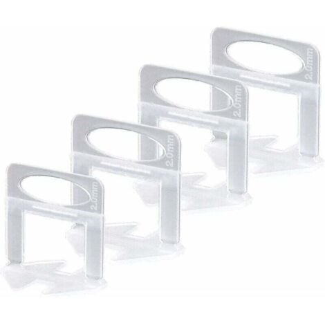 Tile Leveler, 2mm Self-Leveling Tile Spacer, Self-Leveling Tile Spacer, for Floor and Wall Tile Installation (200x2mm Tile Spacer)