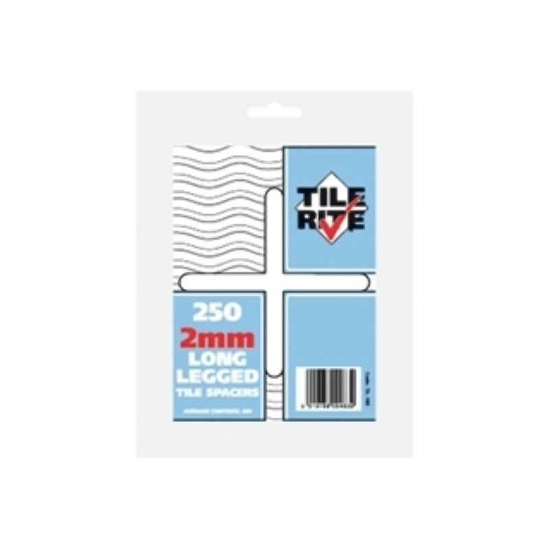 Tilerite - 2mm Long Leg Tile Spacers (Bag Of 250)