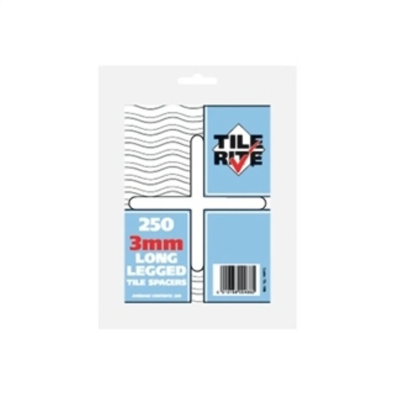 Tilerite - 3mm Long Leg Tile Spacers (Bag Of 250)
