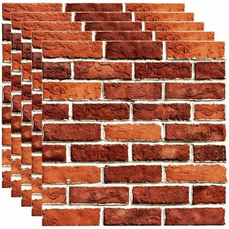 Tile Stickers, 3D Tile Stickers Self Adhesive Wall Tile Stickers Home Decor for Living Room Kitchen Bathroom Stick 5 Pieces (30 x 30cm / 11.8 x 11.8inch)