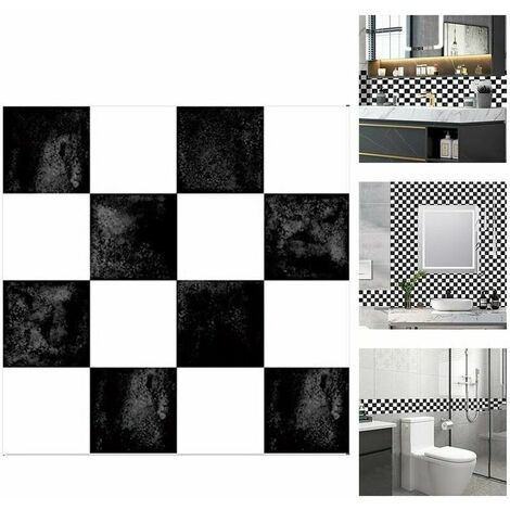 Tile Stickers for Bathroom and Kitchen, 30 Pieces Tile Stickers Waterproof Wall Sticker, Adhesive Tile Stickers for Walls Tiles Decor Size 10x10cm(Msc059)