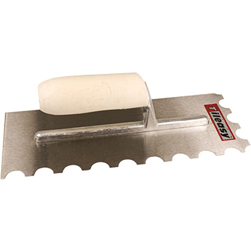 Tileasy 20mm Round Notched Trowel - RNT - Chrome