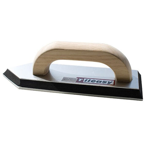 Tileasy 245mm x 102mm Angled Grout Float with Wooden Handle - AGF2