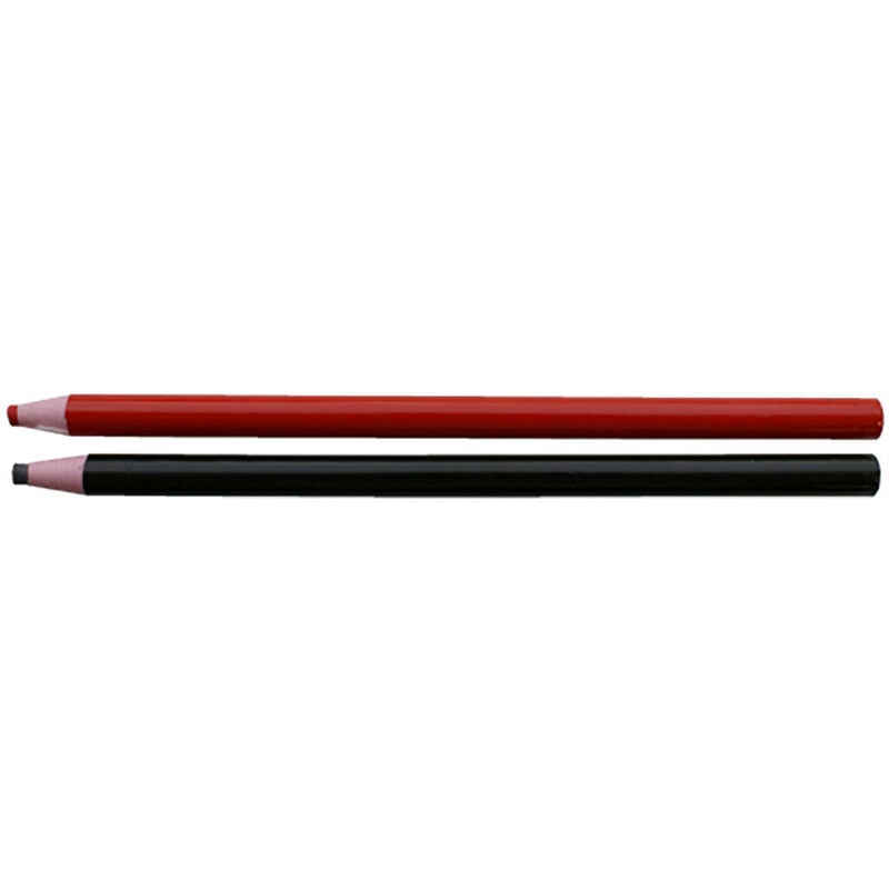 Tileasy - Black and Red 2 x Pencil Pack of Water Resistant China Markers - cm - Black/Red