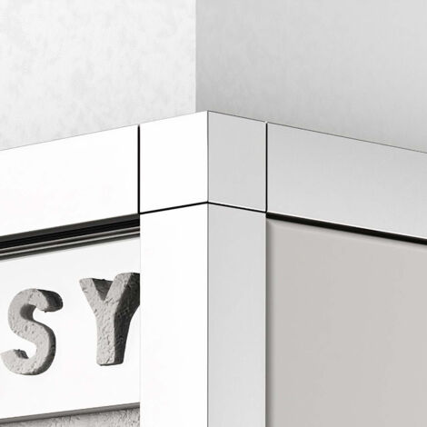 Tileasy Chrome 12mm Boxed Metal Tile Trim Corner - CBC12