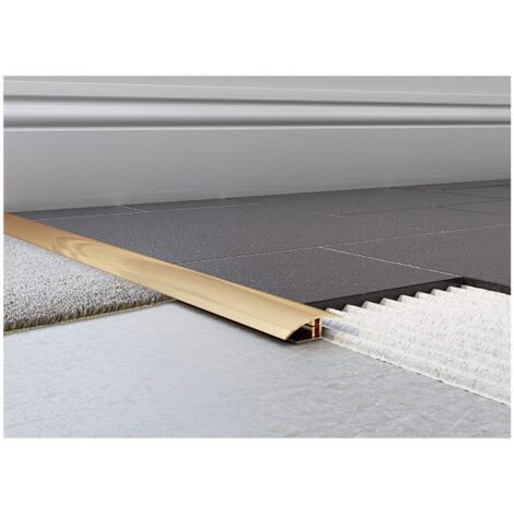 Tileasy Gold 40mm x 900mm Aluminium Adjustable Floor Transition Carpet to Tile Trim - AFTG