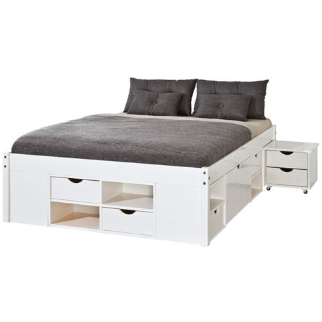 Till Doppelbett 140x200 cm einschl. Lattenroste, weiss.