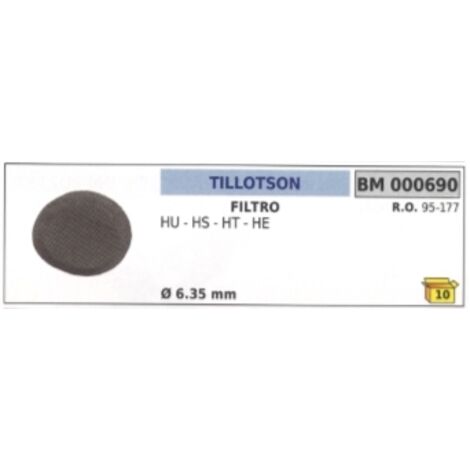 TILLOTSON filtre scie HU - HS - HT - HE Ø 6,35 mm 95-177