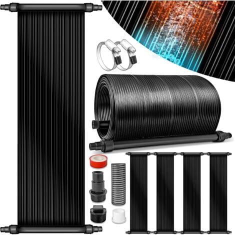 tillvex Set di pannelli solari per piscina 76 x 600 cm, riscaldamento solare, riscaldamento ecologico, set completo per piscina