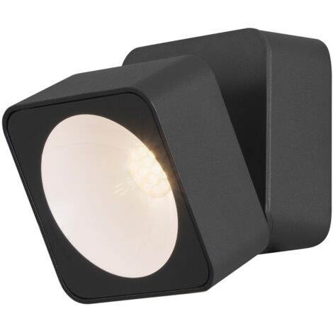 Tilt Aplique LED Exterior Orientable. Aplique de Pared para Jardín y Terraza con LED 7W Blanco Cálido 3000K y 663lm. Con IP44 para Exteriores. Color Gris Urbano.