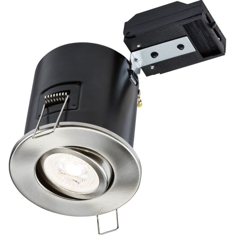 Tilt GU10 Fire-Rated Downlight - Chrome 230V IP20 35W