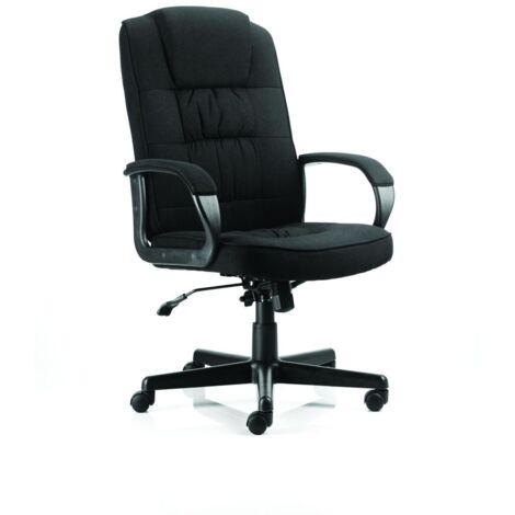 Tilt & Lock Executive Chair Fixed Arms Without Headrest High Back - Black