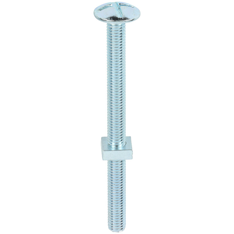 Timco - Roofing Bolts with Square Nuts - Zinc (Size M8 x 100 - 50 Pieces)