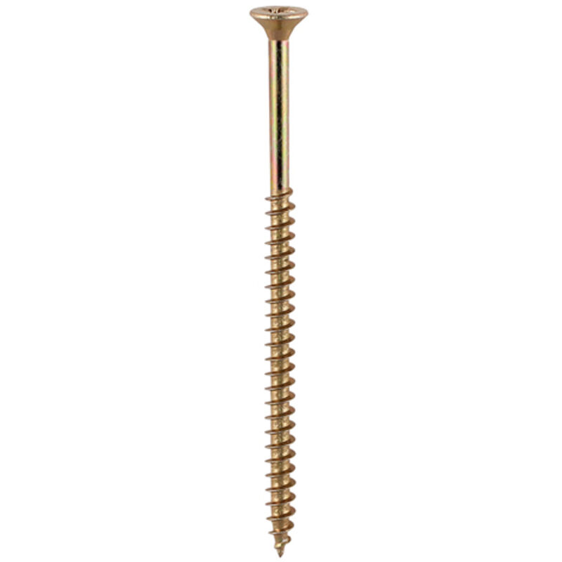 Timco - Solo Woodscrews - PZ - Double Countersunk - Yellow (Size 6.0 x 120 - 2 Pieces)