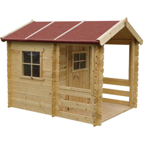 Timbela – Cabane de jardin pour enfant en pin nordique – Dimensions L176 x l130 cm, hauteur 145 cm, surface 1,1 m² – M501A - 182x146xH145cm