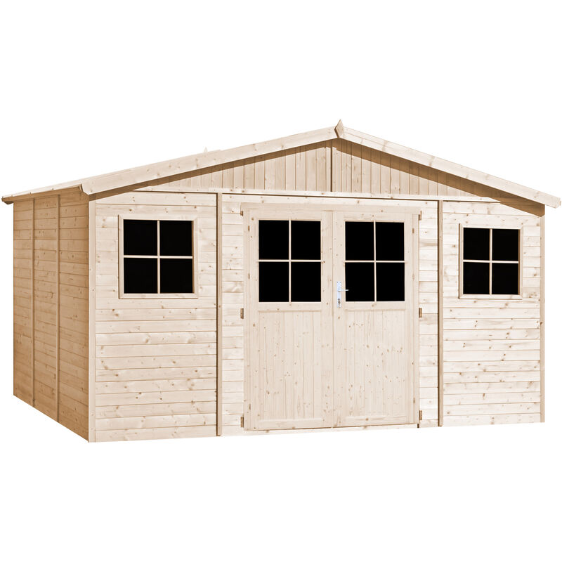 Cobertizo de madera para jardín con puertas de mejor calidad con