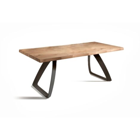 Timber,  Tavolo allungabile con top impiallacciato Rovere (90cm X 160/240cm H. 76cm) Made in Italy  Duzzle
