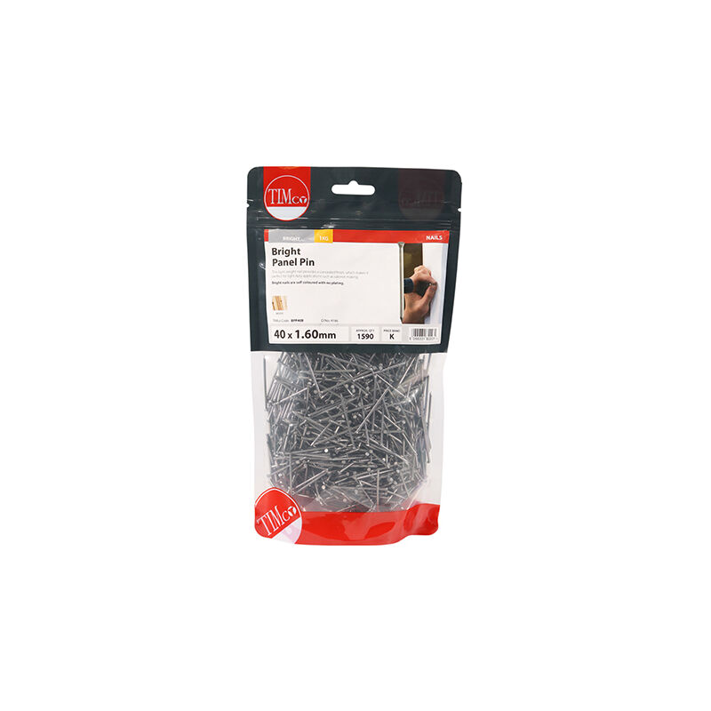 Timco - Panel Pins - Bright (Size 40 x 1.60 - 1 Kilograms)