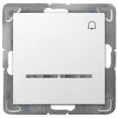Timbre con interruptor PT blanco Impresja con retroiluminación naranja sin marco