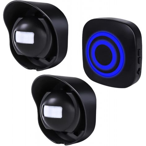 Timbre con sensor de movimiento, alarma de paso con 38 timbres, detector de movimiento, alarma de puerta, alarma de acceso, timbre de movimiento para negocios, hogar, oficina