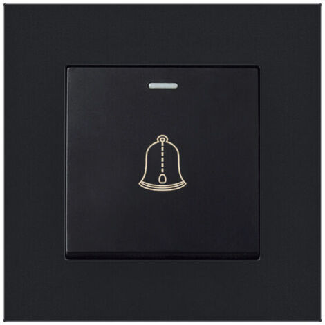 Timbre de exterior Crediri TTIO, 220-250 V, interruptor de vidrio templado, inalámbrico, resistente al agua, 3,38 pulgadas