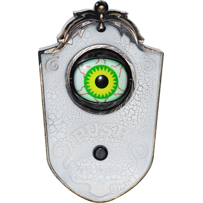 

Happyshopping - Timbre de puerta de Halloween animado de un solo ojo Lightup Eyeball Door Bell con sonidos espeluznantes Decoracion de Halloween para