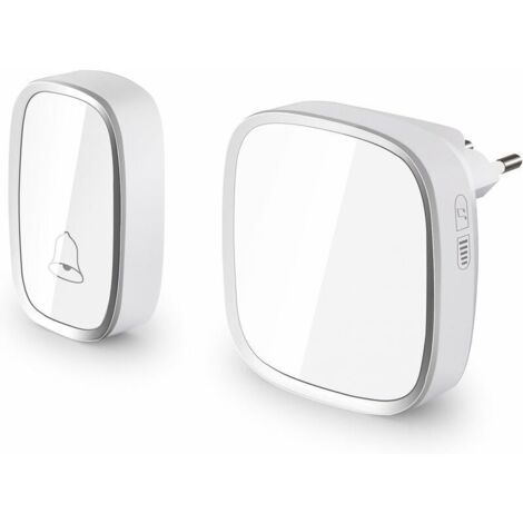 Timbre inalámbrico, alcance inalámbrico de 280 m, 36 tonos de llamada, 4 niveles de volumen, timbre de entrada, timbre de jardín, inalámbrico, resistente al agua, juego de timbre inalámbrico
