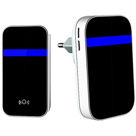 Timbre inalámbrico autoalimentado, volumen ajustable, 4 luces LED intermitentes, 30 melodías, alcance de 200 m, resistente al agua.