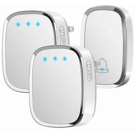 Timbre inalámbrico Boying A101 (para 1-2 personas), timbre digital de CA para el hogar, timbre resistente al agua, timbre musical de largo alcance.
