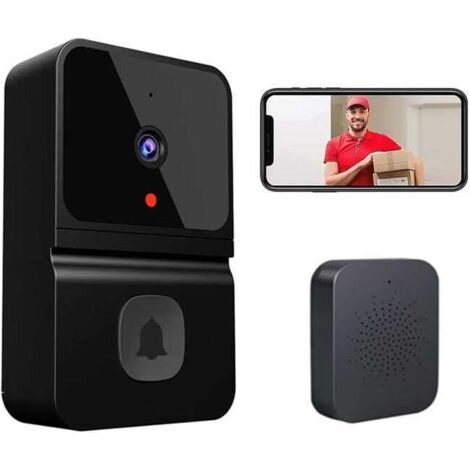 Timbre inalámbrico con cámara, videoportero inalámbrico 1080P con timbre, audio bidireccional, resistente al agua IP65.