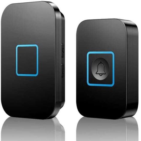 Timbre inalámbrico de 300 m, kit de timbre electrónico impermeable con receptor enchufable, 60 melodías en 5 niveles de volumen para mayo
