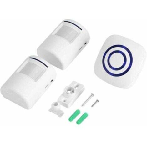 Timbre inalámbrico, detector de movimiento, timbre eléctrico, 38 melodías, alarma de seguridad con transmisor y receptor para casa, oficina, hotel, tienda (2+1 UE)