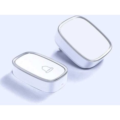Timbre inalámbrico exterior impermeable IP44, alcance de 300 metros, kit de timbre con LED intermitente, 1 transmisor y 1 receptor, 5 niveles de volumen.
