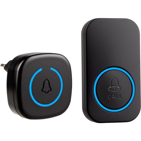Timbre inalámbrico exterior resistente al agua con melodías y LED, 5 niveles de volumen (0-120 dB), alcance de 300 m, funciona con pilas CR2032, ideal para casas, apartamentos, oficinas y negocios.