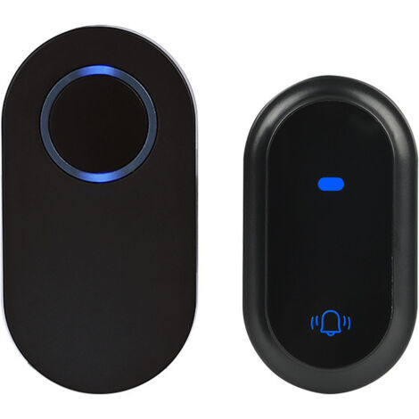 Timbre inalámbrico, IP68, resistente al agua, para uso exterior, con 38 tonos de llamada, 4 niveles de volumen, luz intermitente, 1 receptor, 1 transmisor, alcance de 180 m.