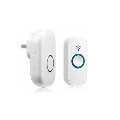 Timbre inalámbrico, kit de timbre inalámbrico resistente al agua con receptor enchufable para casa, oficina, hotel, etc.