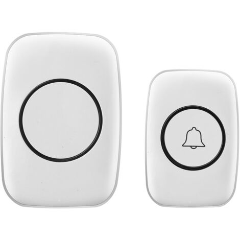 Timbre inalámbrico para exteriores, IP44, resistente al agua, 300 m, LED blanco, electrónico.