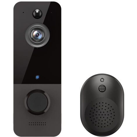 Timbre inalámbrico para exteriores, resistente al agua, con cámara HD de 1080P, detección de movimiento PIR, sirena de detección humana, visión nocturna, audio bidireccional, ángulo de visión de 120°,