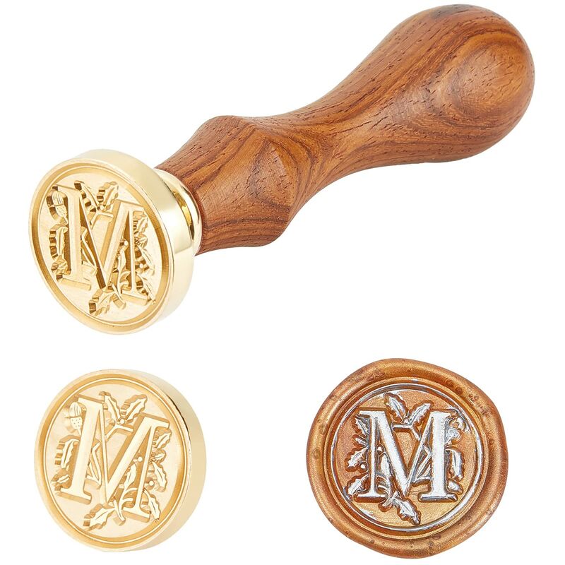 Timbro sigillo di cera in legno, francobolli in
